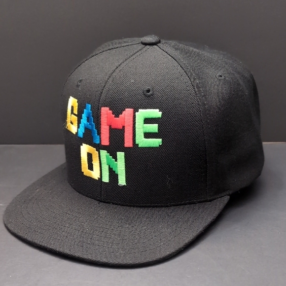 The Classics,Youpong 'Game On' Mens Black/Green Snapback Hat. - Picture 1 of 5